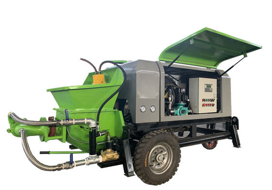 Équipement vert de Gunite de la machine 22kw de jet de Gunite à moteur diesel